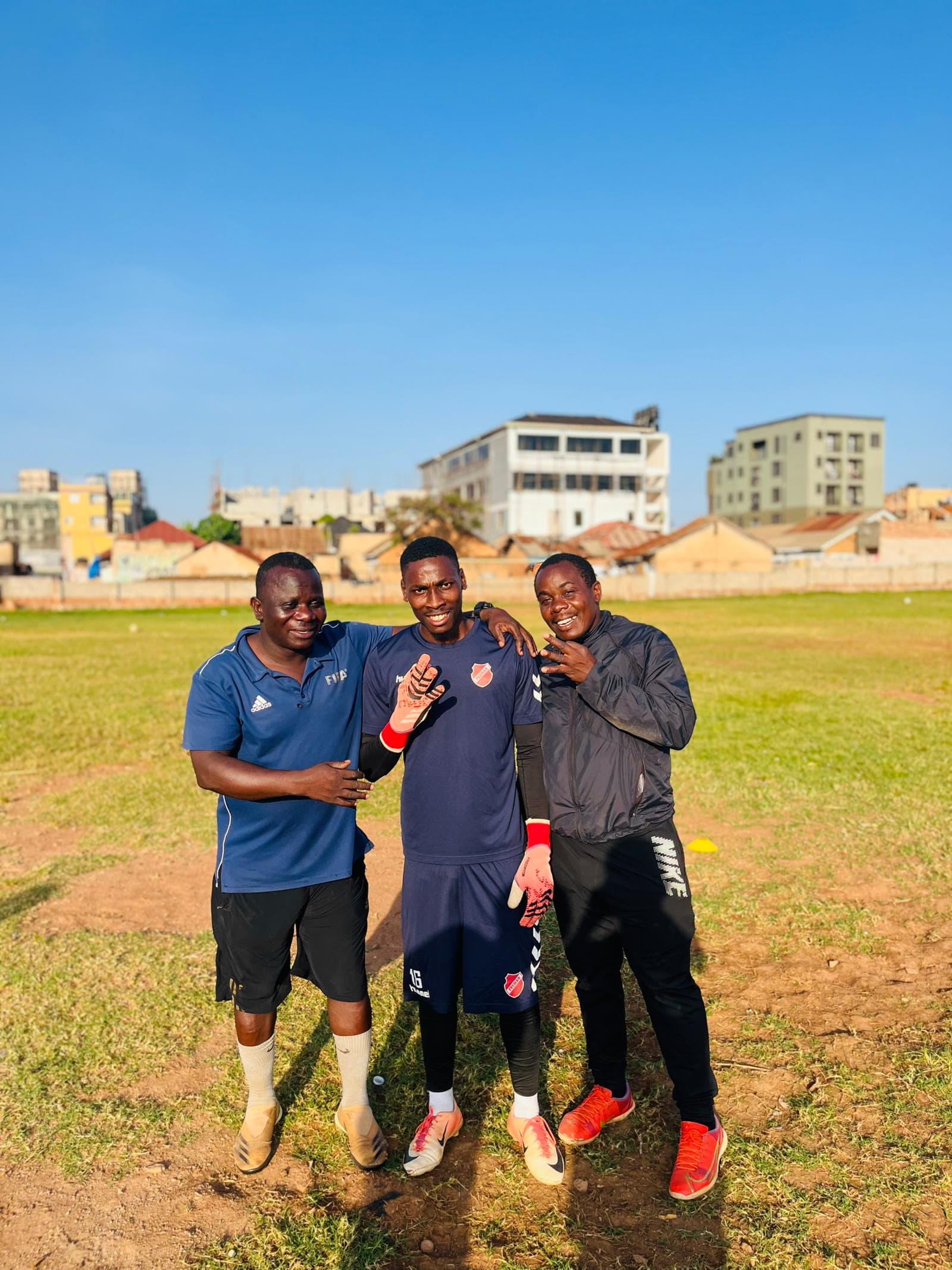 Goalkeeper training during youth football session