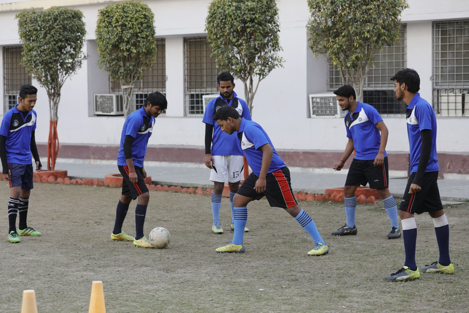 Football match in India