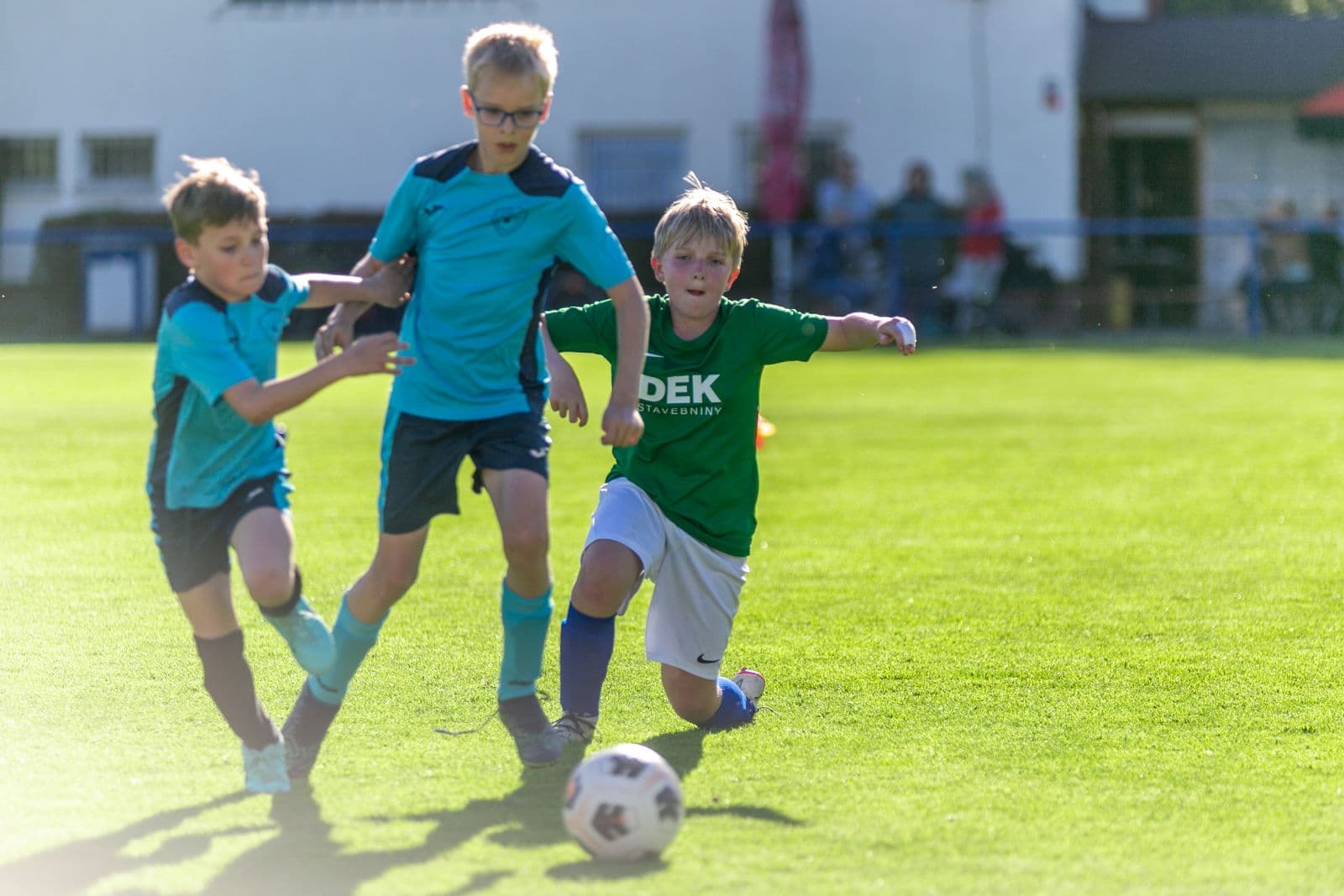 Under‑11 youth football match action