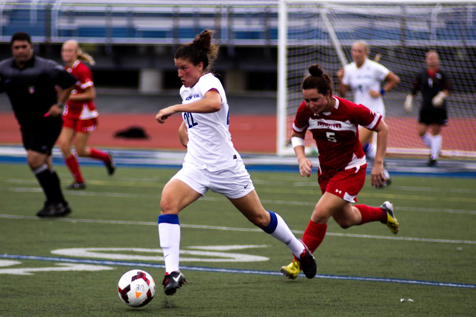 Women’s collegiate soccer match