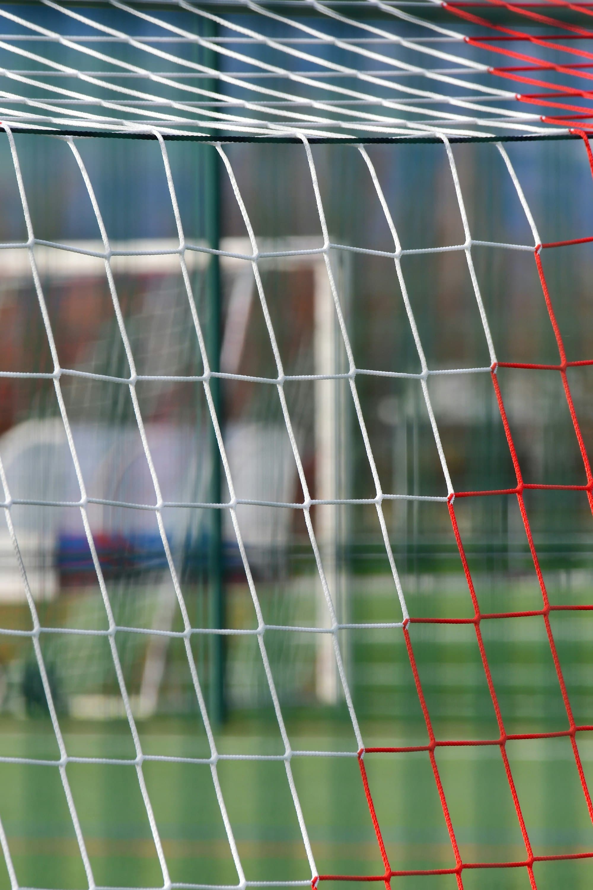 Close-up of football goal net